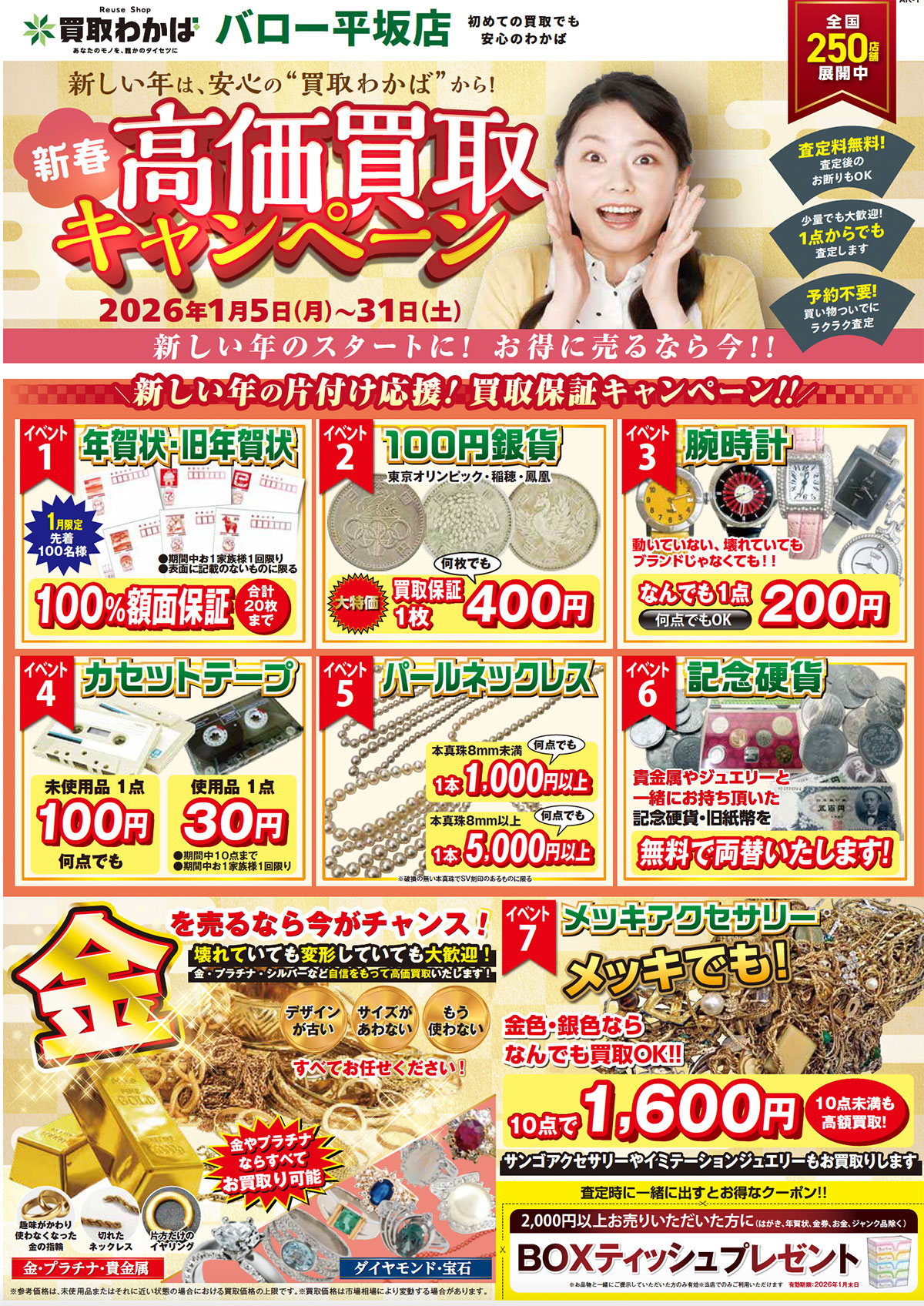 買取わかば平坂店今月のチラシ